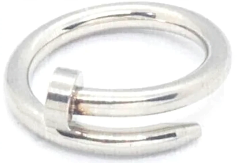 Anillo de acero quirurgico clavo liso